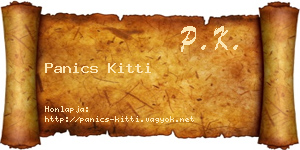 Panics Kitti névjegykártya